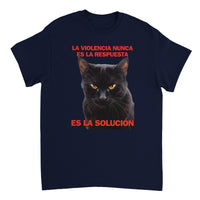 Camiseta Unisex Estampado de Gato "Solución Felina" Michilandia | La tienda online de los fans de gatos