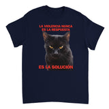Camiseta Unisex Estampado de Gato "Solución Felina" Michilandia | La tienda online de los fans de gatos