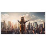 Lienzo de gato "Standing Cat en la Ciudad" Gelato