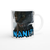 Taza Blanca con Impresión de Gato "Pregunta Gatuna" Michilandia | La tienda online de los amantes de gatos