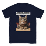 Camiseta unisex estampado de gato "Confesión Incomoda" Michilandia | La tienda online de los fans de gatos