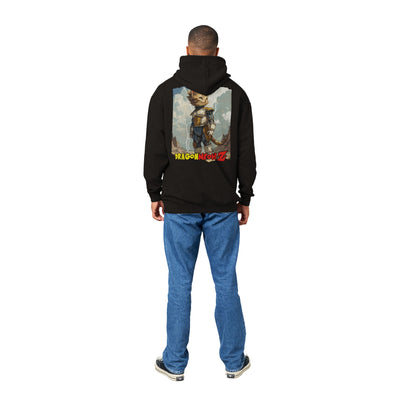 Sudadera con capucha Prémium Unisex Impresión Trasera de Gato "Dragon Meow Z" Michilandia | La tienda online de los fans de gatos