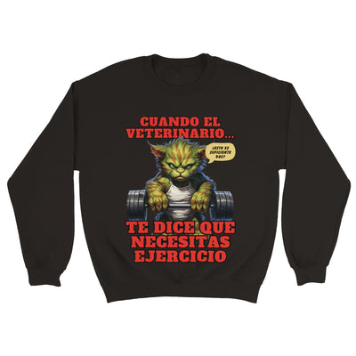 Sudadera unisex estampado de gato 