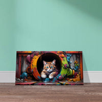 Lienzo de gato "Graffiti Felino en el Túnel"