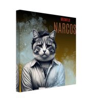 Lienzo de gato "Narcogato" Michilandia | La tienda online de los fans de gatos