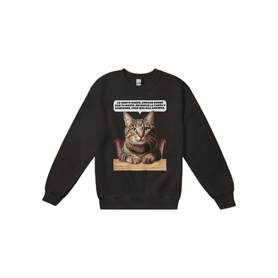 Sudadera Unisex Estampado de Gato "Confesión Incomoda" Michilandia | La tienda online de los fans de gatos