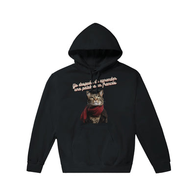 Sudadera con Capucha Unisex Estampado de Gato "Top Chat" Michilandia | La tienda online de los fans de gatos