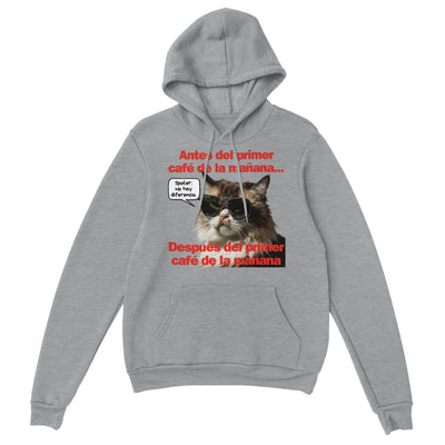 Sudadera con Capucha Unisex Estampado de Gato "Amanecer Grumpy" Michilandia | La tienda online de los fans de gatos