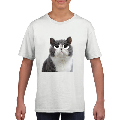 Camiseta Junior Unisex Estampado de Gato 