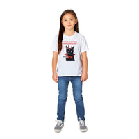 Camiseta Junior Unisex Estampado de Gato "Semana no muy Santa" Michilandia | La tienda online de los fans de gatos