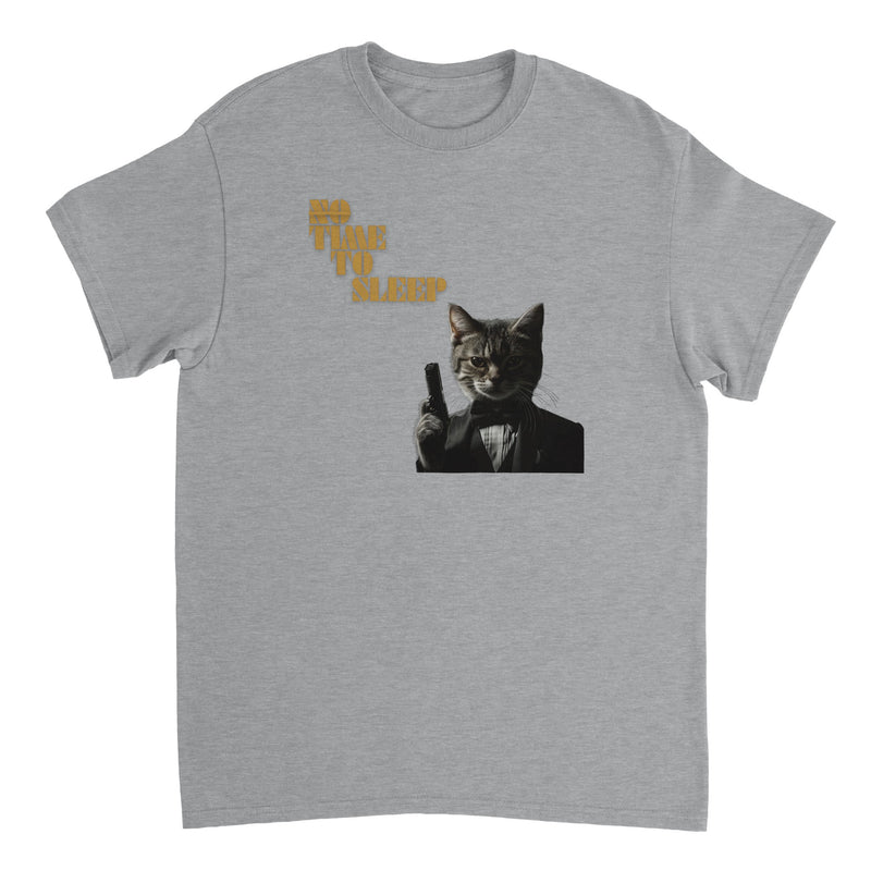 Camiseta Unisex Estampado de Gato "Bond, James Miau" Michilandia | La tienda online de los fans de gatos