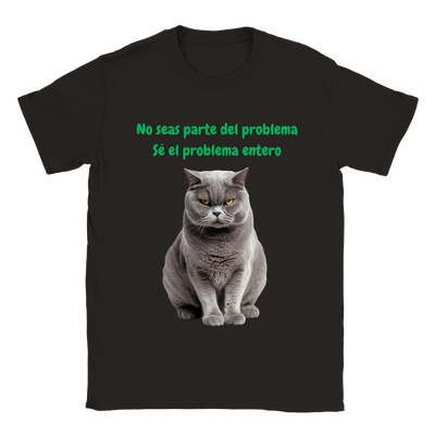 Camiseta unisex estampado de gato 