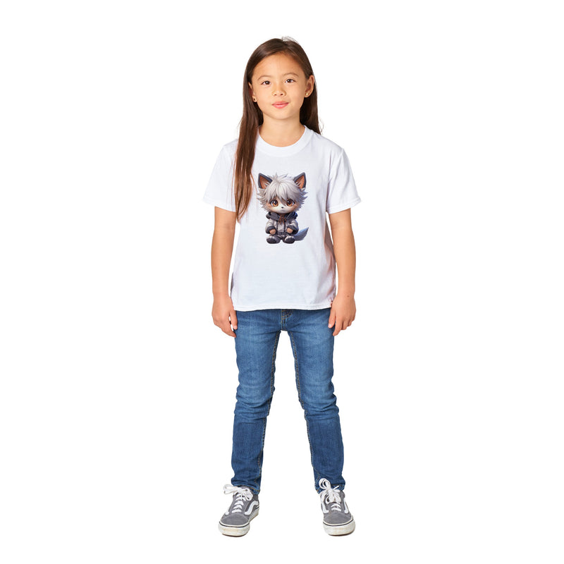 Camiseta júnior unisex estampado de gato "KiruCat: El Neko Asesino" Michilandia | La tienda online de los amantes de gatos