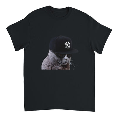 Camiseta Unisex Estampado de Gato "El Swag" Michilandia | La tienda online de los fans de gatos