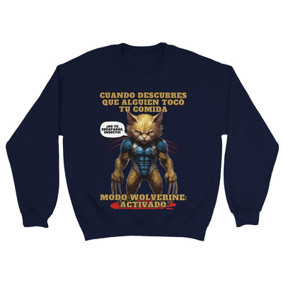 Sudadera Unisex Estampado de Gato "Modo Wolverine" Michilandia | La tienda online de los fans de gatos