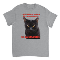 Camiseta Unisex Estampado de Gato "Solución Felina" Michilandia | La tienda online de los fans de gatos