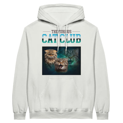 Sudadera con Capucha Unisex Estampado de Gato "El Club de los Gatos Furiosos" Michilandia