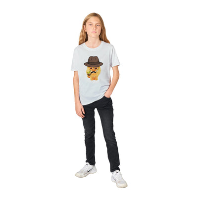 Camiseta Junior Unisex Estampado de Gato "Gentleman Miau" Michilandia