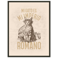 Póster Semibrillante de Gato con Marco Metal "César Felino" Michilandia