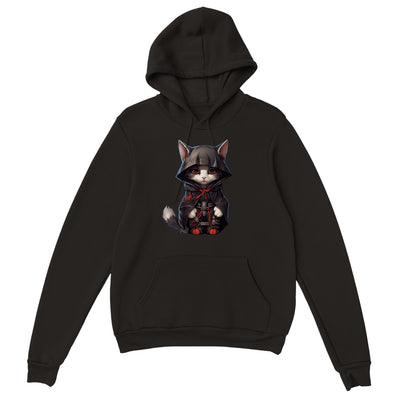 Sudadera con capucha unisex estampado de gato 