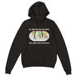 Sudadera con Capucha Unisex Estampado de Gato "Atlas Felino" Michilandia | La tienda online de los fans de gatos