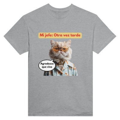 Camiseta Unisex Estampado de Gato "Agradecido Miau" Michilandia