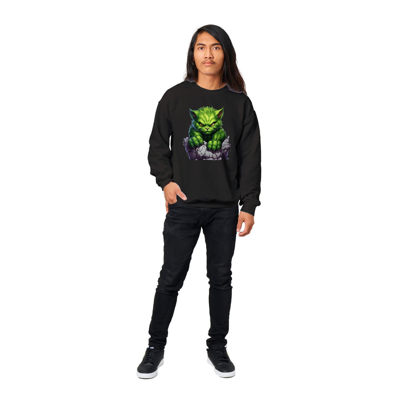 Sudadera unisex estampado de gato "Gigante Esmeralda" Gelato