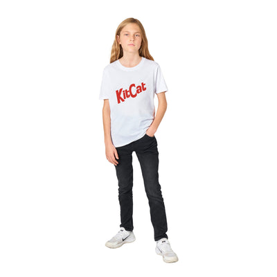 Camiseta Junior Unisex Estampado de Gato "KitCat Break" Michilandia | La tienda online de los fans de gatos