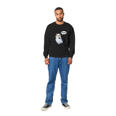 Sudadera Unisex Estampado de Gato "Fantasma Miaurador" Michilandia | La tienda online de los fans de gatos