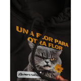 Sudadera con Capucha Unisex Estampado de Gato "Antojos Felinos" Michilandia | La tienda online de los fans de gatos