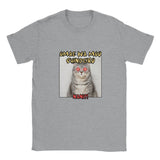 Camiseta unisex estampado de gato "Omae wa mou shindeiru" Sports Grey