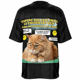 Camiseta de fútbol unisex estampado de gato "Melancolía Digital" Subliminator