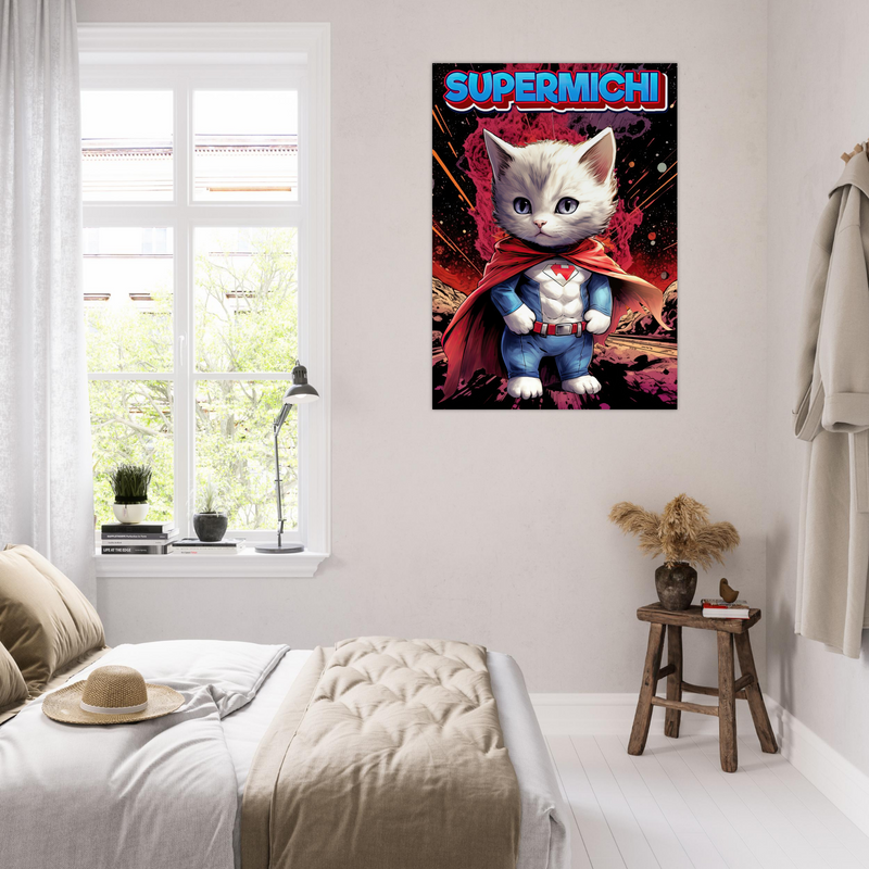 Póster de gato "Supermichi" Gelato