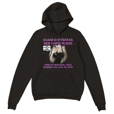 Sudadera con Capucha Unisex Estampado de Gato 