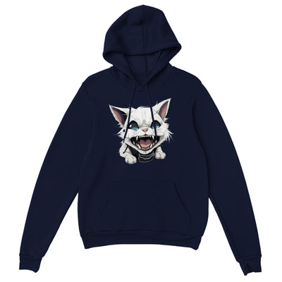 Sudadera con capucha unisex estampado de gato "Sonrisa Diabólica" Gelato