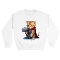 Sudadera unisex estampado de gato "Mighty Feline" Gelato