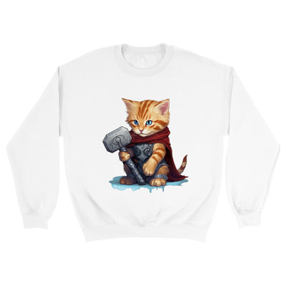 Sudadera unisex estampado de gato "Mighty Feline" Gelato