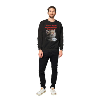 Sudadera Unisex Estampado de Gato "Mirada Culpable" Michilandia | La tienda online de los fans de gatos