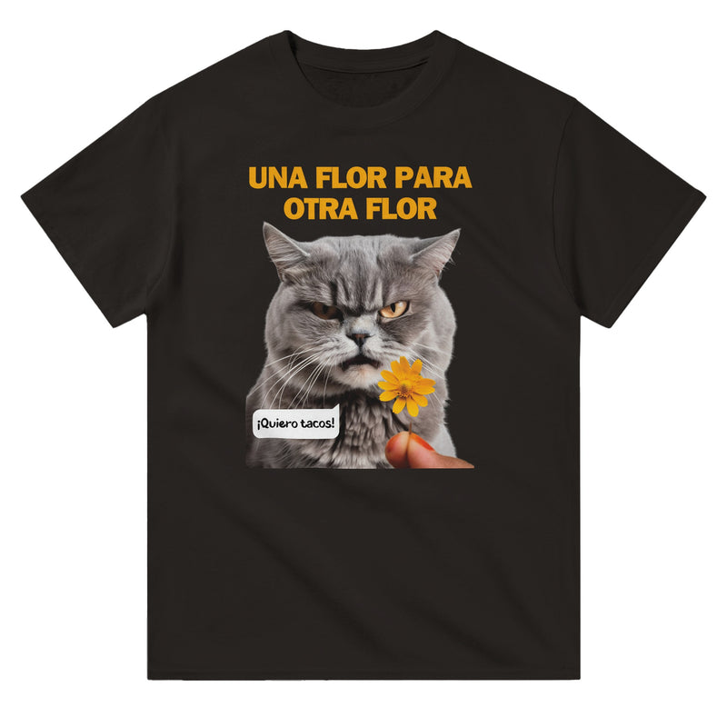 Camiseta Unisex Estampado de Gato "Antojos Felinos" Michilandia | La tienda online de los fans de gatos