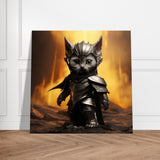 Panel de aluminio impresión de gato "Michi Sauron"