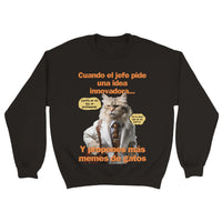 Sudadera Unisex Estampado de Gato "Estrategia Miau" Michilandia | La tienda online de los fans de gatos