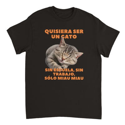 Camiseta Unisex Estampado de Gato 