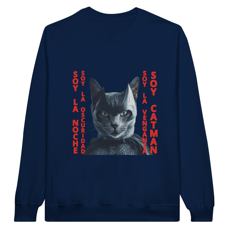 Sudadera Unisex Estampado de Gato "El Caballero Gatuno" Michilandia