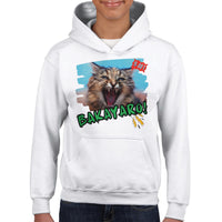 Sudadera con capucha júnior estampado de gato 