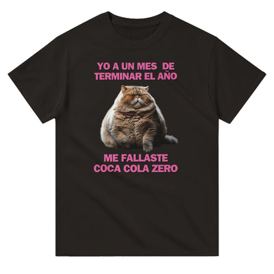 Camiseta Unisex Estampado de Gato "Desilusión Anual" Michilandia | La tienda online de los fans de gatos