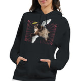 Sudadera con Capucha Unisex Estampado de Gato "Ángel de Pelaje" Michilandia | La tienda online de los fans de gatos