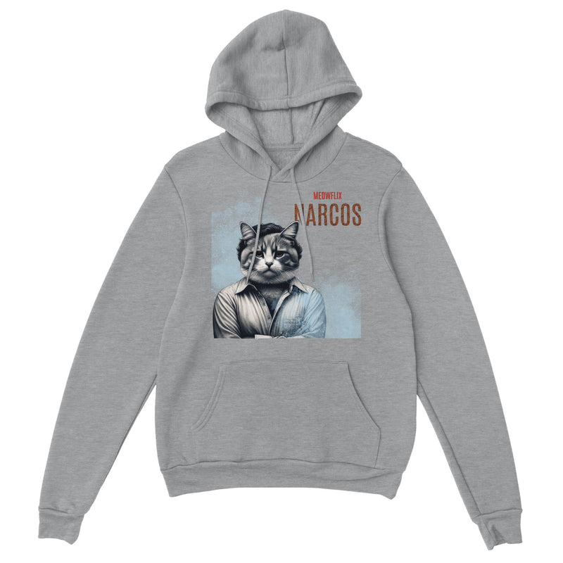 Sudadera con Capucha Unisex Estampado de Gato "Narcogato" Michilandia | La tienda online de los fans de gatos