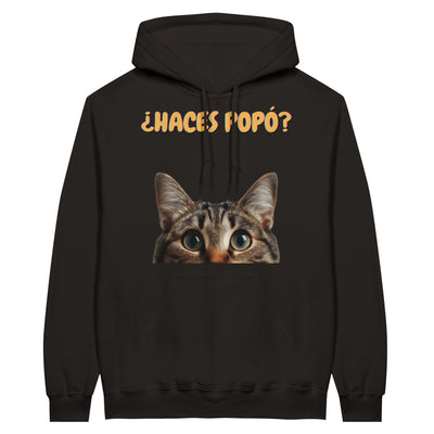 Sudadera con Capucha Unisex Estampado de Gato 