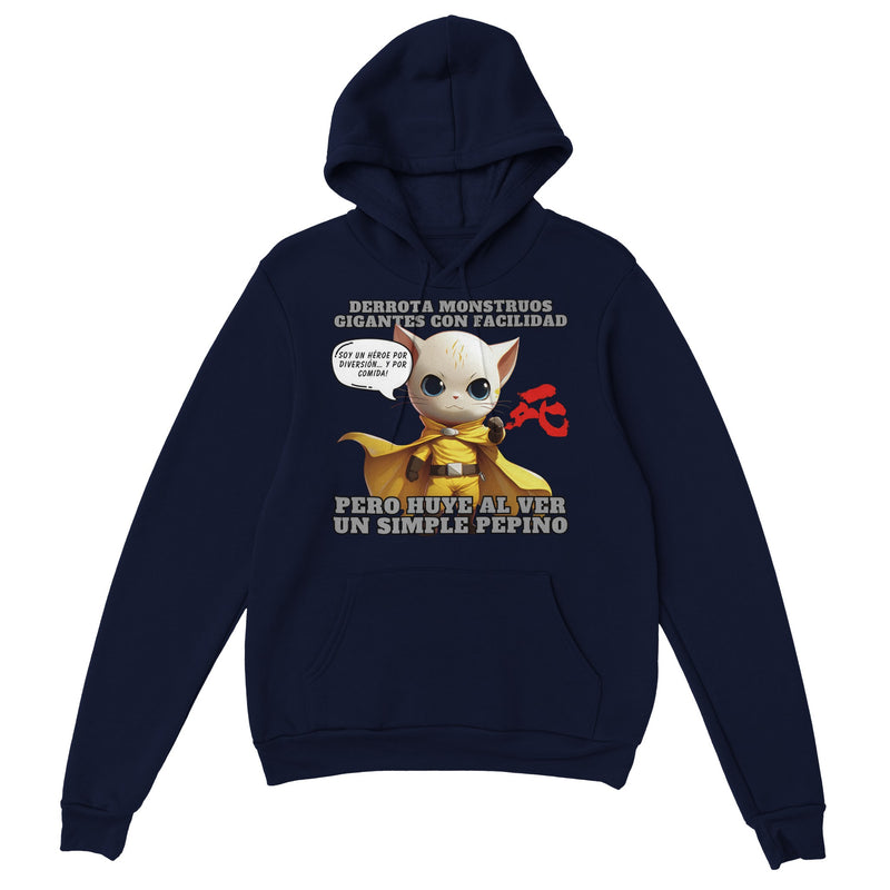 Sudadera con capucha unisex estampado de gato "One Punch Cat" Michilandia | La tienda online de los amantes de gatos