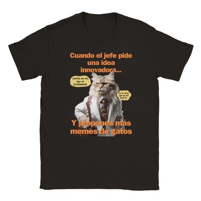 Camiseta unisex estampado de gato 